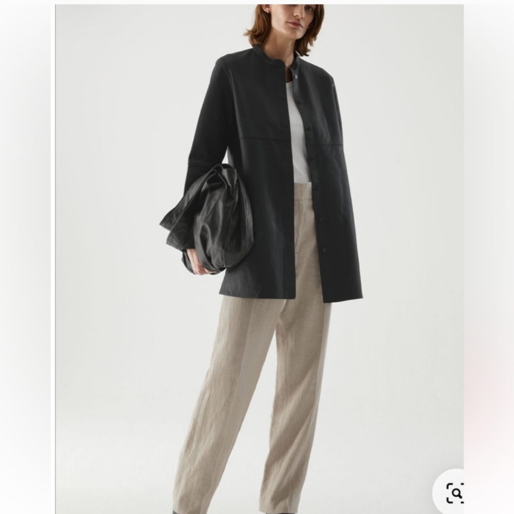COS Oversized Leather Tunic Shirt